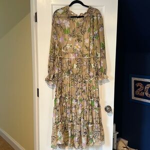 Halogen multicolor floral maxi dress size XXL